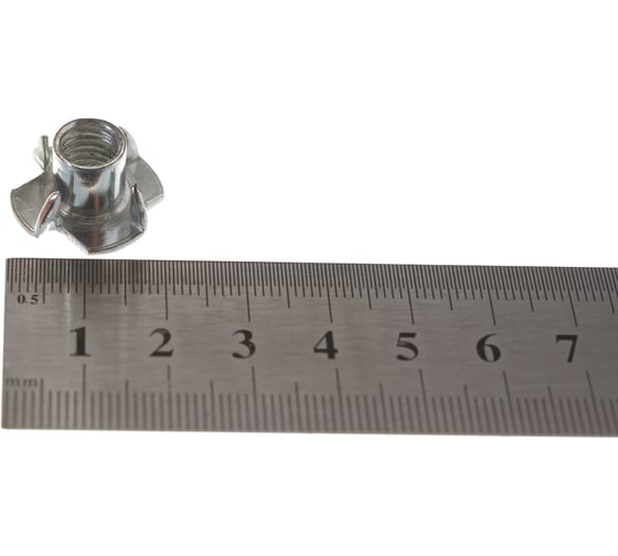 Мебельная забивная гайка Element М8 белый цинк 30 шт 307460
