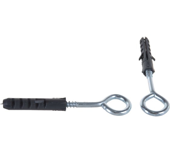 Крюк-кольцо с дюбелем Стройбат 8 мм белый цинк 3 шт 244131 - цена ...