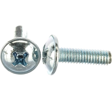 Винт для крепления ручки Element М4x14мм белый цинк 12 шт 111330