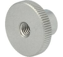 Гайка круглая ЦКИ DIN466 М 6 рифленая, высокая, A1 10 шт. 46104