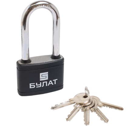 Навесной замок БУЛАТ ВС 366-01 ПЛ чугунный в пластике 5кл. d=10,5мм 14516