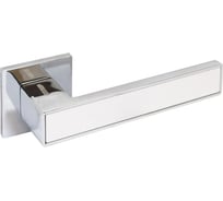 Комплект ручек Аллюр АРТ "ЛАНА" CP/W (86211) хром/белый, защитная пленка 13793