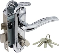 Замок врезной Marlok 50/LA02-ЦМВ70 межосевое 50 мм ключ/вертушка CP хром 010890