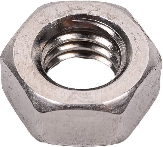Гайка нержавеющая Metiz-A2 М6, DIN 934, А2, шестигранная, 100 шт. 93426 100