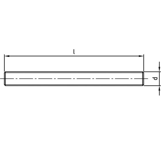 Шпилька резьбовая Metiz-A2 нержавеющая, DIN 976, M12x1000 мм, A2, 1 шт. 9762121 1