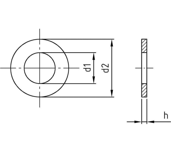 Шайба плоская нержавеющая METIZ-A2 М20, DIN 125, А2, 10 шт. 1252210 10