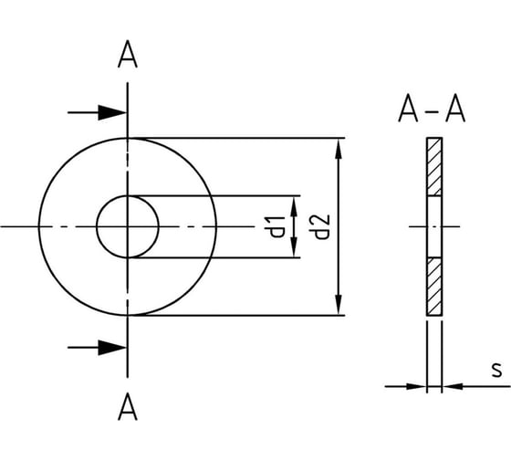 Кузовная шайба увеличенная METIZ-A2 нержавеющая, M18, DIN 9021, A2, 10 шт. 9021 20.0 A2 90212200 10