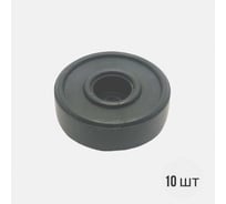 Стоппер дверной, универсальный отбойник NEREZINA 30 мм, черный, 10 шт. NRZ-02-0010-bla