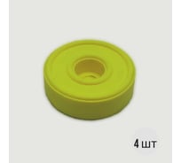 Стоппер дверной NEREZINA универсальный отбойник, 30 мм, желтый, 4 шт. NRZ-02-0010-ye-4