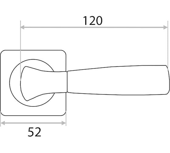 Раздельная ручка Trodos AL-02-A4844 GF графит 204403