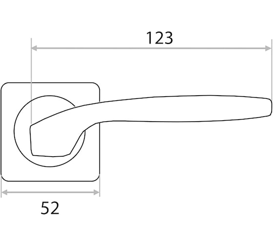 Раздельная ручка Trodos AL-02-L228 GF графит 204379
