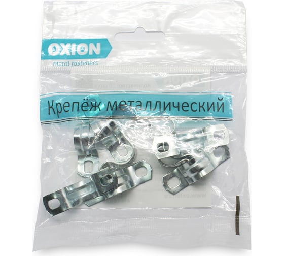 Скоба металлическая двухлапковая OXION СМД 12-13 мм 10 шт. OX-MDC13