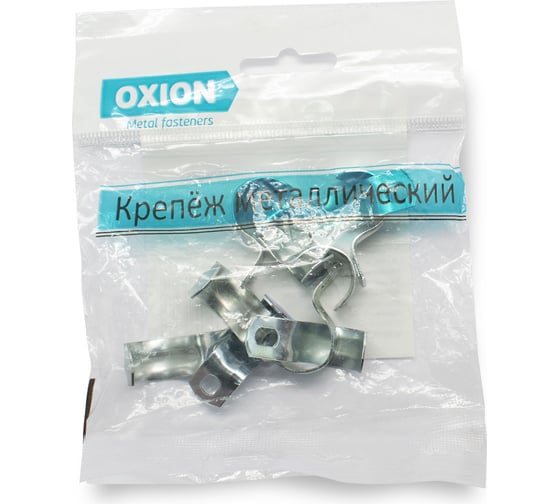 Скоба металлическая однолапковая OXION СМО 16-17 мм 10 шт. OX-MOC17