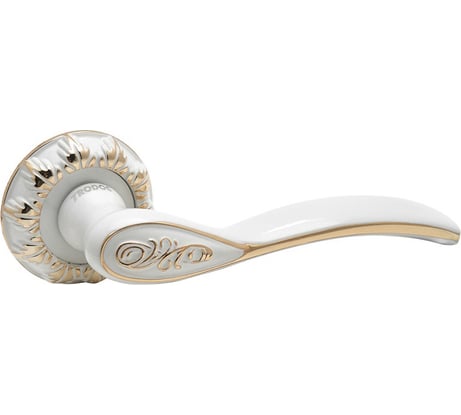 Раздельная ручка Trodos AL-75 WW/PB белый/золото 204452