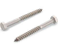 Саморез сантехнический METIZ-A2 DIN 571, M6x130 мм, нержавеющая сталь A2, 10 шт. 57126130 10