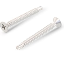 Саморез METIZ-A2 DIN 7504 тип O(P), M3.5x19 мм, нержавеющая сталь A2, потайн. гол., под крест, с буром, 200 шт. 75042O3519 200