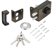 Накладной замок Marlok ЗН 1-3-1, 2 ригеля, корпус - металл+пластик, бронза 020597