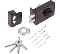 Накладной замок Marlok ЗН 1-3-1, 2 ригеля, корпус - металл+пластик, медь 020598