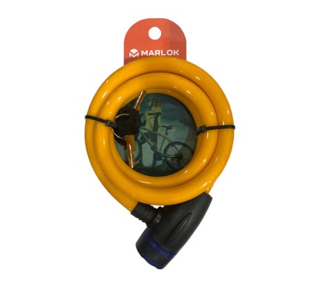 Тросовый замок Marlok ВС-Т диаметр 10 мм, длина 600 мм, ключ желтый 004088