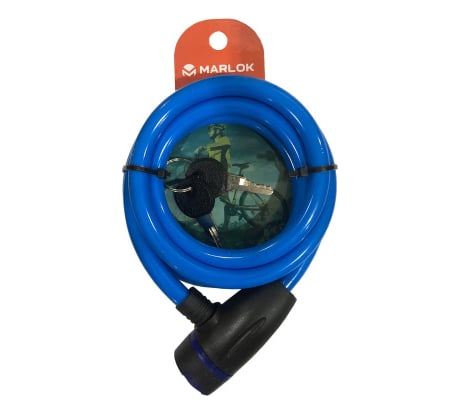 Тросовый замок Marlok ВС-Т диаметр 10 мм, длина 1000 мм, ключ синий 004091