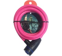 Тросовый замок Marlok ВС-Т диаметр 10 мм, длина 2000 мм, ключ розовый 019490