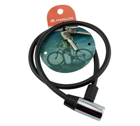 Тросовый замок Marlok ВС-Т диаметр 8 мм, длина 800 мм, перфо ключ 013065
