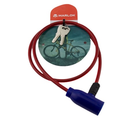 Тросовый замок Marlok ВС-Т диаметр 6 мм, длина 800 мм, ключ 019077