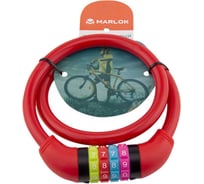 Тросовый замок Marlok ВС-Т диаметр 12 мм, длина 700 мм, красный, кодовый 018940