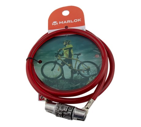 Тросовый замок Marlok ВС-Т2 диаметр 6 мм, длина 800 мм, кодовый 019517