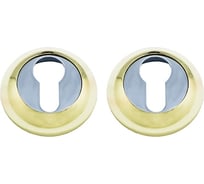 Дверная накладка Marlok A54-CL PB/CP золото/хром 016681