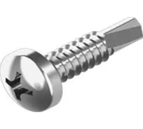 Саморез Квадра DIN 7504 N 48x25 цинк упаковка 10 шт полусфера шлиц PH2 сверло 604802500010