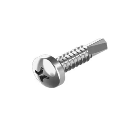 Саморез Квадра DIN 7504 N 48x19 цинк упаковка 10 шт полусфера шлиц PH2 сверло 604801900010