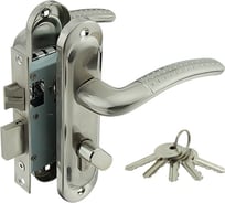 Замок врезной Marlok 50/LA02-ЦМВ70 межосевое 50 мм ключ/вертушка SN никель 010893