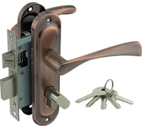 Замок врезной Marlok 50/L76-ЦМВ70 межосевое 50 мм ключ/вертушка AC медь 010903