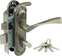 Замок врезной Marlok 50/L76-ЦМВ70 межосевое 50 мм ключ/вертушка AB бронза 010902