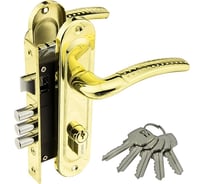 Замок врезной Marlok 61/LA02 3RB 3 ригеля межосевое 61,5 мм РВ золото 012744