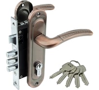 Замок врезной Marlok 61/LA02 3RB 3 ригеля межосевое 61,5 мм AС медь 012742