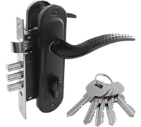 Замок врезной Marlok 61/LA02 3RB 3 ригеля межосевое 61,5 мм BL черный 012325