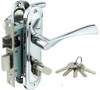 Замок врезной Marlok 50/L76-ЦМВ70 межосевое 50 мм ключ/вертушка CP хром 010904