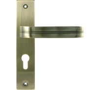 Дверная ручка на планке НОРА-М NEW 106-62 мм ст.бронза 17005