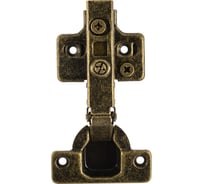 Петля четырехшарнирная с доводчиком Brante 3D clip-on накладная бронза 107121