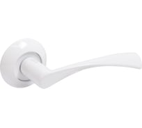 Комплект ручек Аллюр АРТ "ОСКАР" W (13110) матовый белый, с накладкой 14625