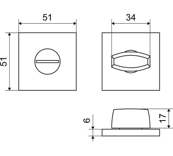 Сантехническая завертка к ручкам Аллюр АРТ BK-S2 MBN(6140) графит 14661