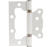 Петля накладная Аллюр без врезки, 100x75 2BB W блистер, 2,5 мм, матовый белый, 2 шт. 14530