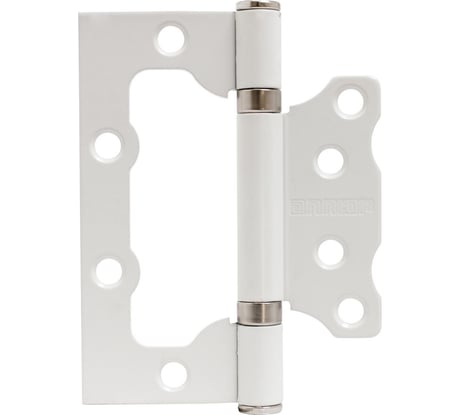 Петля накладная Аллюр без врезки, 100x75 2BB W блистер, 2,5 мм, матовый белый, 2 шт. 14530