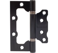 Петля накладная Аллюр без врезки 100x75 2BB BL блистер, 2,5 мм, матовый черный, 2 шт. 14529