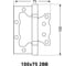 Петля накладная Аллюр без врезки 100x75 2BB BL блистер, 2,5 мм, матовый черный, 2 шт. 14529 3