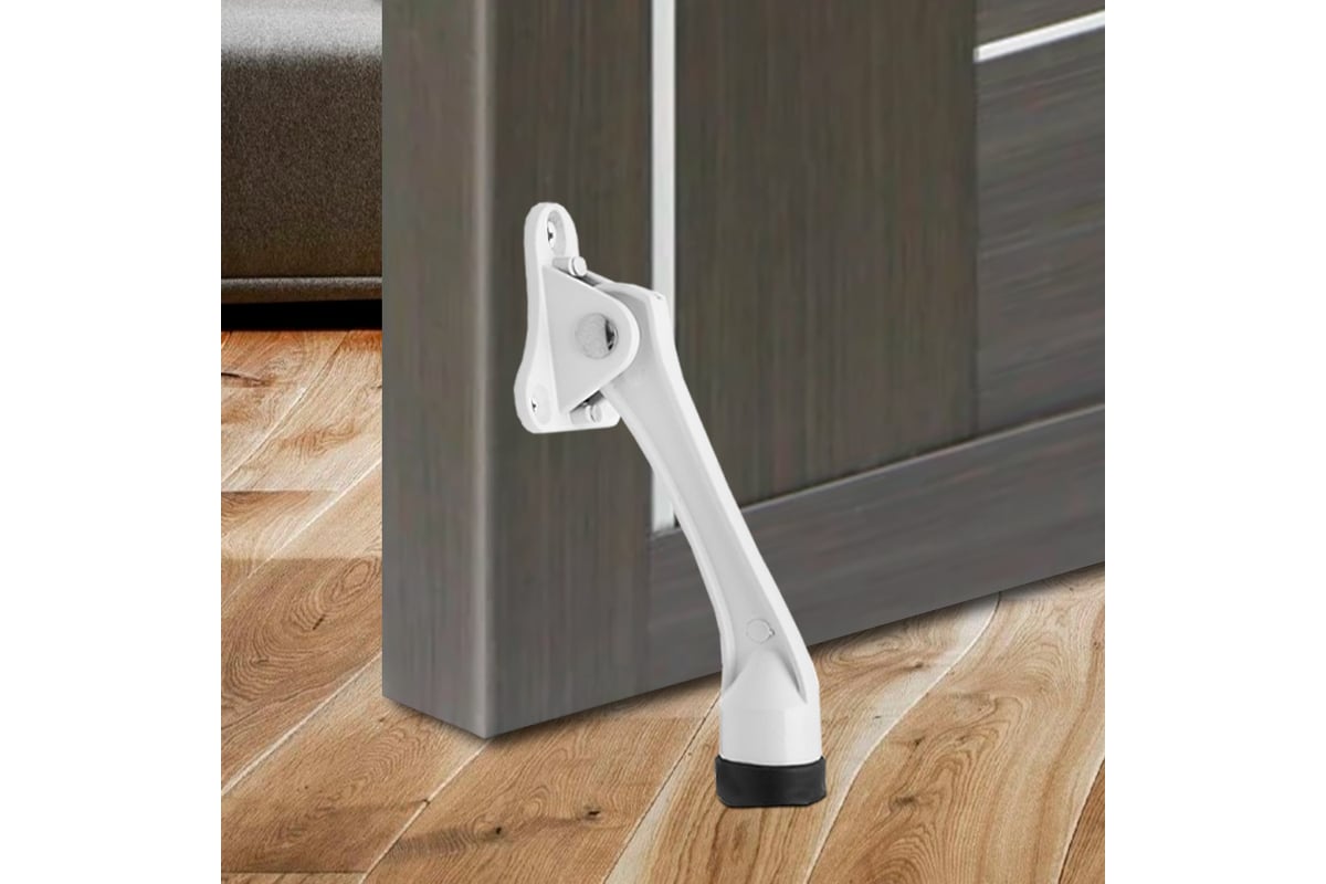 Упор дверной Trodos Козья ножка Н130, белый 205074 - выгодная цена ...