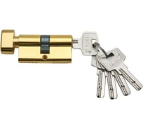 Механизм цилиндровый Trodos ЦМВП 6030/30 сплав ЦАМ 5 ключей, золото 208102