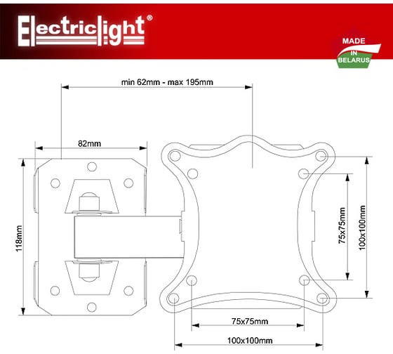 Кронштейн для ТВ Electriclight КБ-01-82